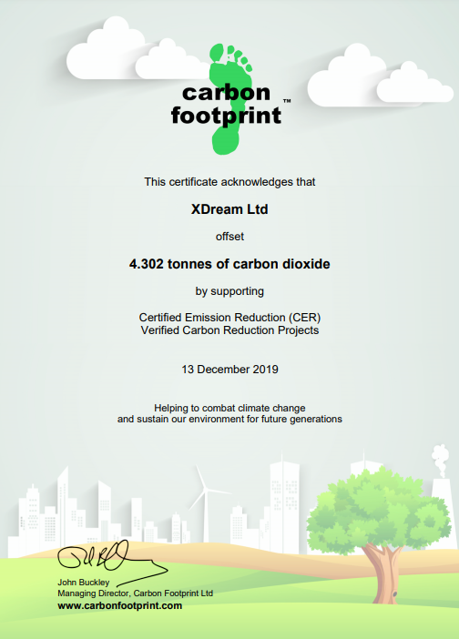 Carbon Offset Certifcate